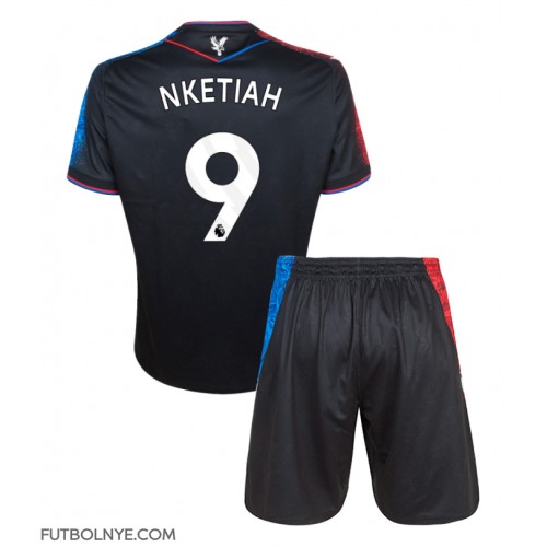 Camiseta Crystal Palace Eddie Nketiah #9 Tercera Equipación para niños 2024-25 manga corta (+ pantalones cortos)